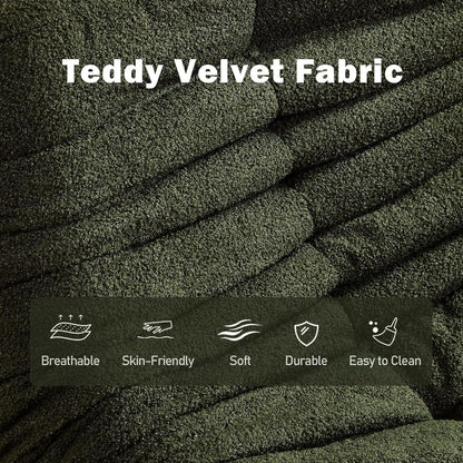 Bean Bag Chair, Loveseat Fireside Chair Bean Bag Sofa Large Bean Bag Chair for Adults, 2 Seater Bean Bag Chairs for Teens with High Density Comfortable Foam, Bean Bag for Living Room, Bedroom (Green)