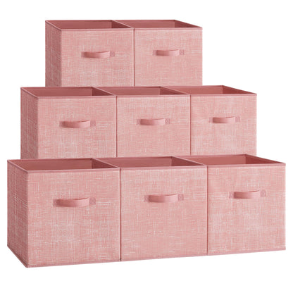 SONGMICS Storage Cubes, Set of 8, 13-Inch Foldable Closet Organizers
