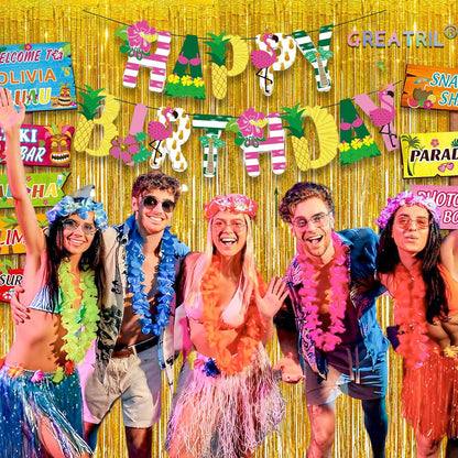 Gold Fringe Curtain Tinsel Backdrop - GREATRIL Foil Fringe Curtain Party Streamers for Prom 2026 NYE New Years Eve Birthdays Christmas Theme Party Decorations Pack of 2