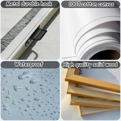 Minimalist & Modern Art for Bedroom Decor Framed Abstract Artwork for Walls Neutral & Contemporary Beige Wall art - Artwork for Living Room and Boho Style Large Abstract Wall Art 20×40IN