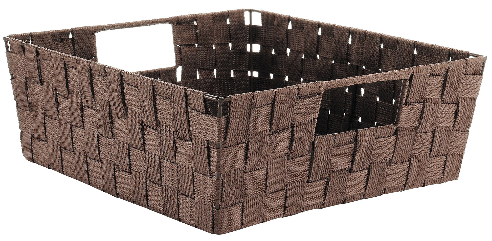 Whitmor Woven Strap Shelf Storage Tote Basket - Java 13 by 15 by 5"