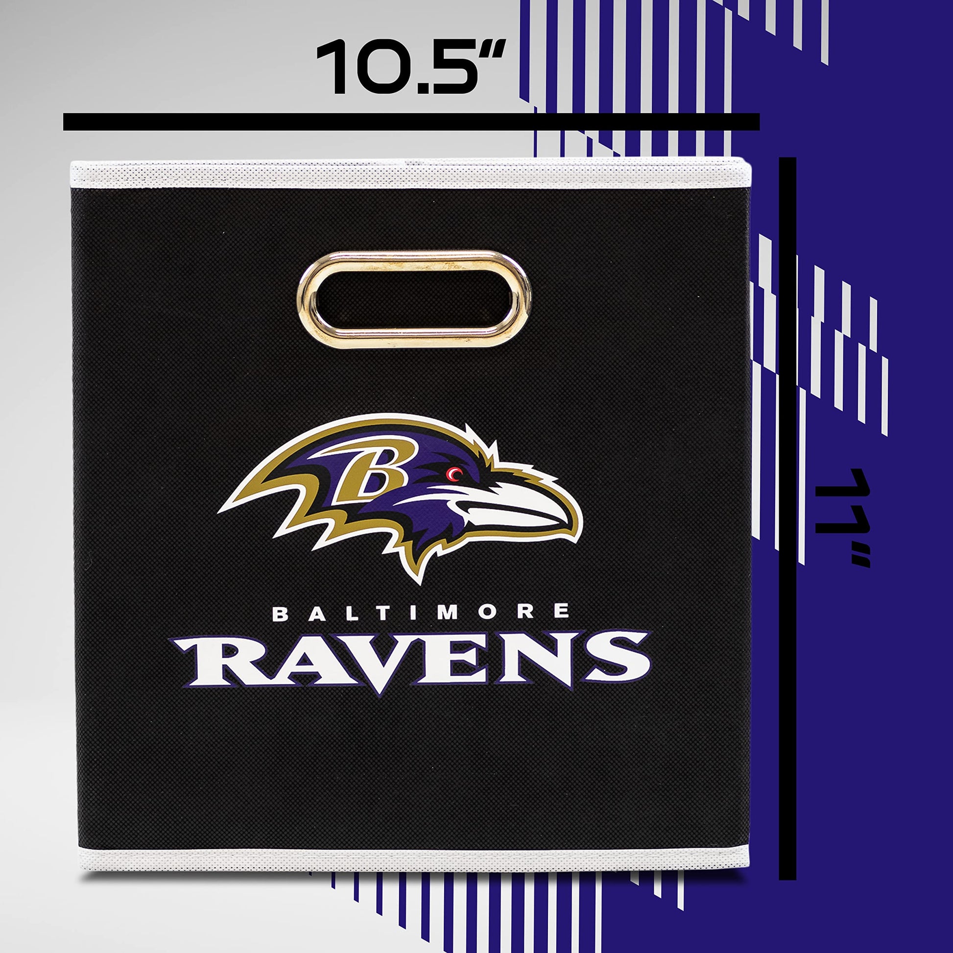 Franklin Sports NFL Baltimore Ravens Collapsible Storage Bin