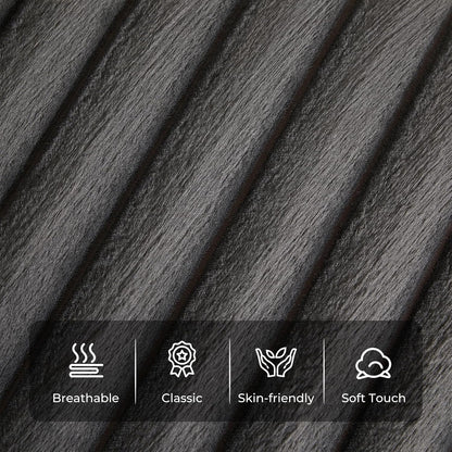 Furniliving Modern Round Ottoman, Large Size Bedroom Ottoman Footstool Round Ottomans Stool for Living Room, Bedroom, Makeup Room, Black, Faux Fur