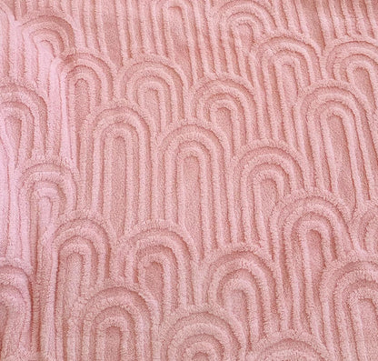 UKELER Sherpa Bed Blanket 80 × 90 inch, Ultra Soft Queen Size Throw Blanket for All Season, Cozy Plush Arch Fleece Blankets for Bedroom Living Room Dorm Hostel Sofa Camping, Pink