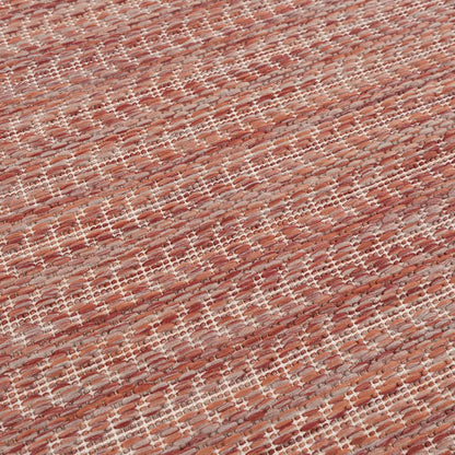 Adiva Rugs Outdoor Indoor Area Rug, Weather Resistant, Easy to Clean, Stain Resistant Floor Mat for Dining Room, Backyard, Deck, Patio (Copper Weiss, 6' x 9')