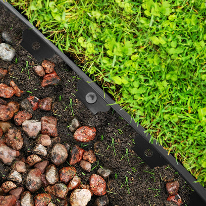 Gardzen 1.5" x 80' Landscape Edging Kit, Garden Edging Coil Comes with 100 Pcs Spikes, No Dig Lawn Border Design