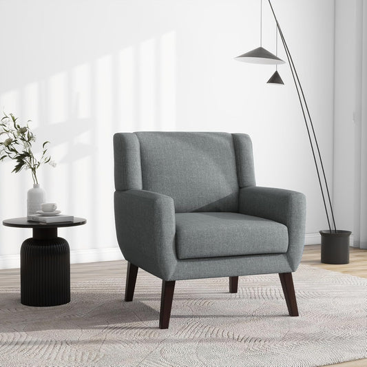 UIXE Accent Chair, Fabric Upholstered Armchair for Living Room, Comfy Arm Chair Single Sofa Bedroom