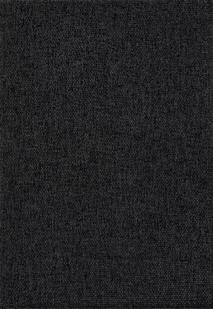 CAMILSON Easy Jute Rug 5x7, Indoor Outdoor Dark Gray Black Farmhouse Area Rugs for Living Room Patio and Kitchen Rug, Solid Boho Woven Design, Easy-Cleaning, Washable Outside Carpet Alfombras (5 x 7)