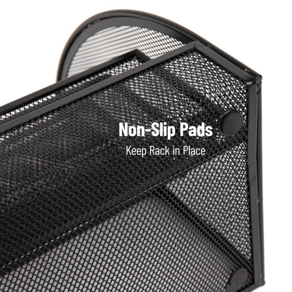 Mind Reader 4-Tier Mail Sorter, Desktop Organizer, File Storage, Magazine, Office, Metal Mesh