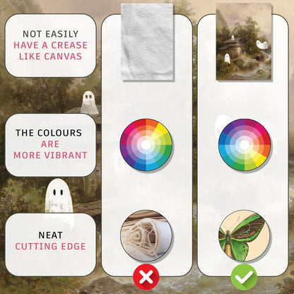 LANCHI95 6 Pcs 8x10in Halloween Wall Art Prints, Vintage Posters, Cute Ghost Pictures for Bedroom Decor (UNFRAMED)