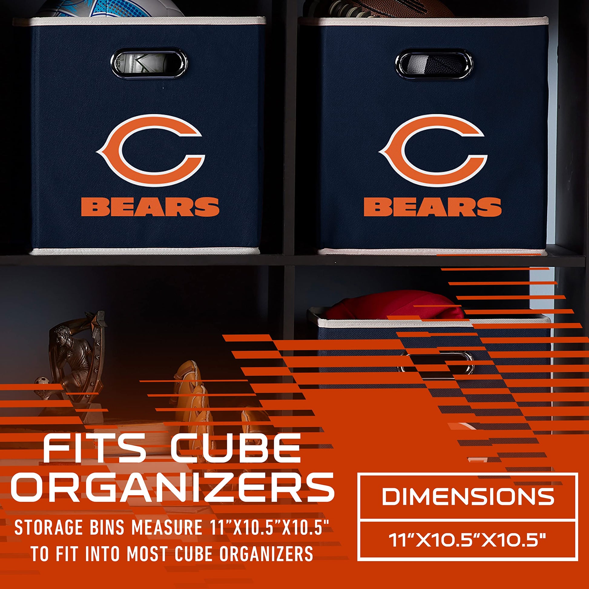 Franklin Sports NFL Chicago Bears Collapsible Storage Bin