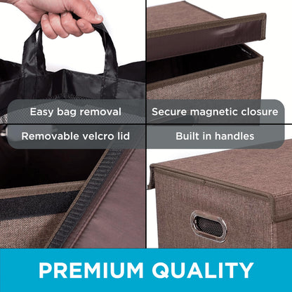 BIRDROCK HOME Laundry Hamper with Lid | Removable Bags for Sorting Clothes | Sectioned Laundry