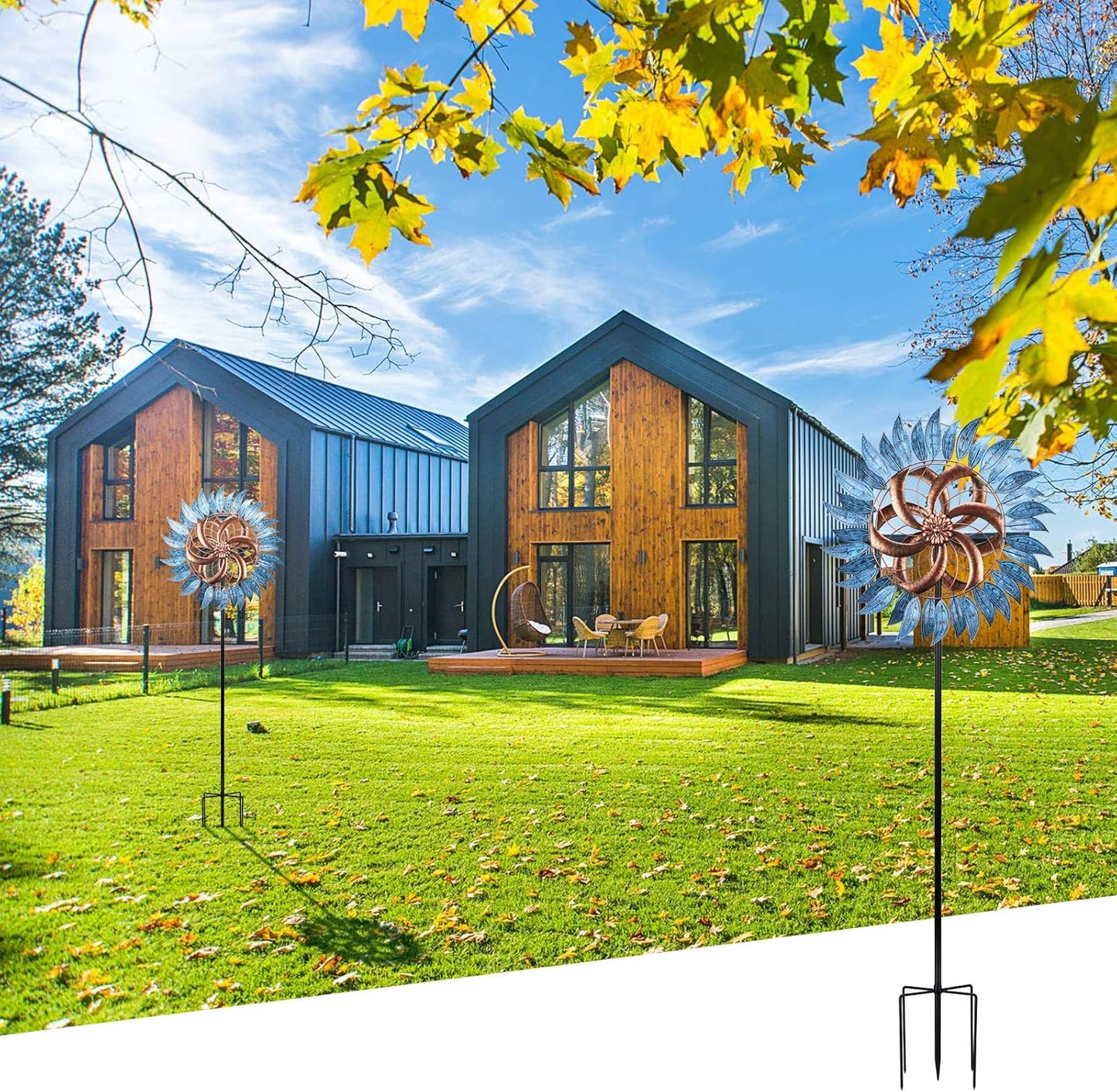 Wind Spinner Large Wind Mill Metal Outdoor Indoor Large Two-Way Wind Sculptures for Garden Patio Yard Decor