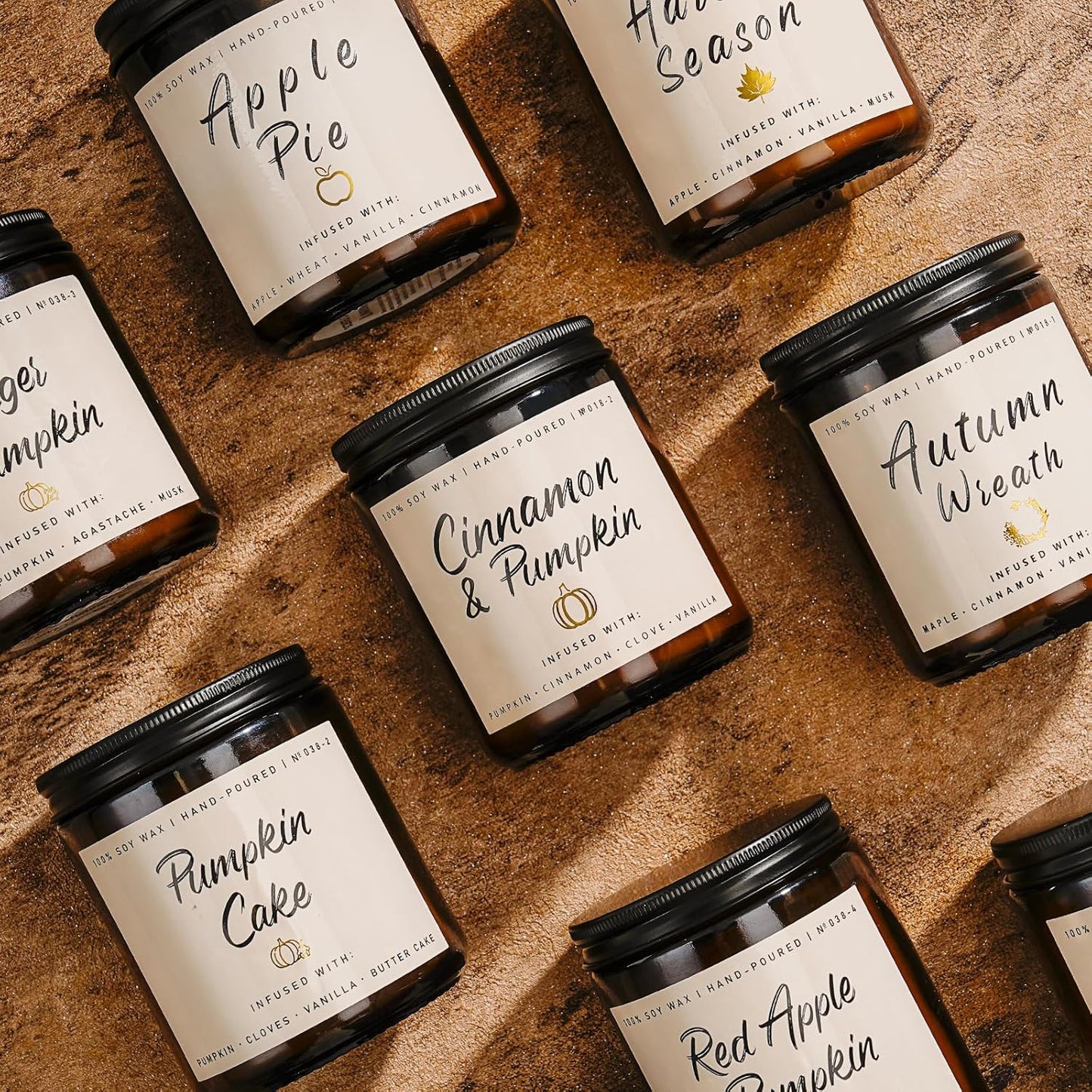 Cinnamon & Pumpkin Scented Candle – Fall Candles for Home Scented, Soy Candles for Home, 7 oz Cozy Pumpkin Candle for Women & Men, Autumn Décor & Holiday Gifts