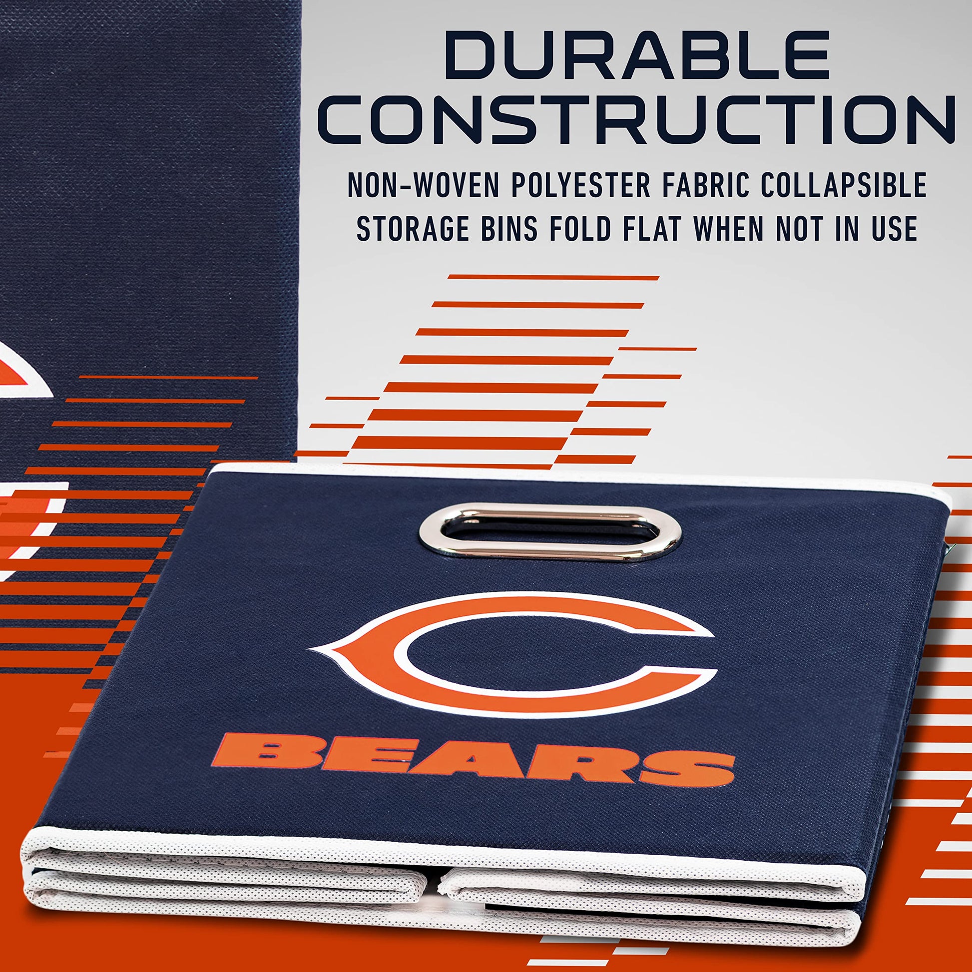 Franklin Sports NFL Chicago Bears Collapsible Storage Bin