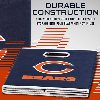 Franklin Sports NFL Chicago Bears Collapsible Storage Bin