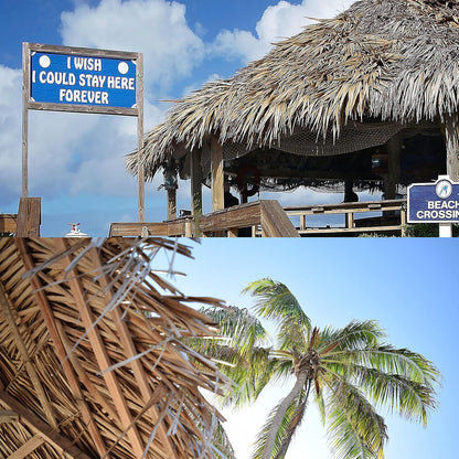 23.6ft Tiki Straw Roof Thatch–Mexican Style Artificial Palm Thatch Rolls,Tiki Bar Hut Grass Duck Boat Blinds Runner Rolls Palapa Thatch Roofing for Garden Patio Umbrella Covers Fence Party Decoration