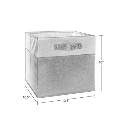 RiverRidge Two-Tone Folding Storage Bins - 2-pack of 10in Tall Red Cubes