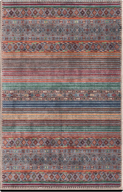Keen Home Design 2x3 Rug - Machine Washable Entry Rug with Non-Slip Backing, Ideal for Enteryway, Kitchen, Bathroom, Laundry Room - Vintage, Easy Clean, Durable, Low Pile Rug - (2' x 3')