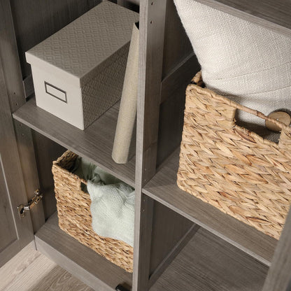 Sauder Select Storage Cabinet, Pantry Cabinet Kitchen Storage with Adjustable Shelves, Bathroom Storage Cabinet, in Silver Sycamore