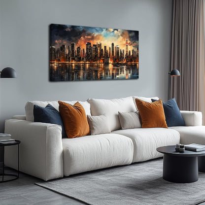 New York City Canvas Wall Art for Bedroom Modern Wall Pictures for Living Room Home Office Wall Decor Size 20 x 40 Inch