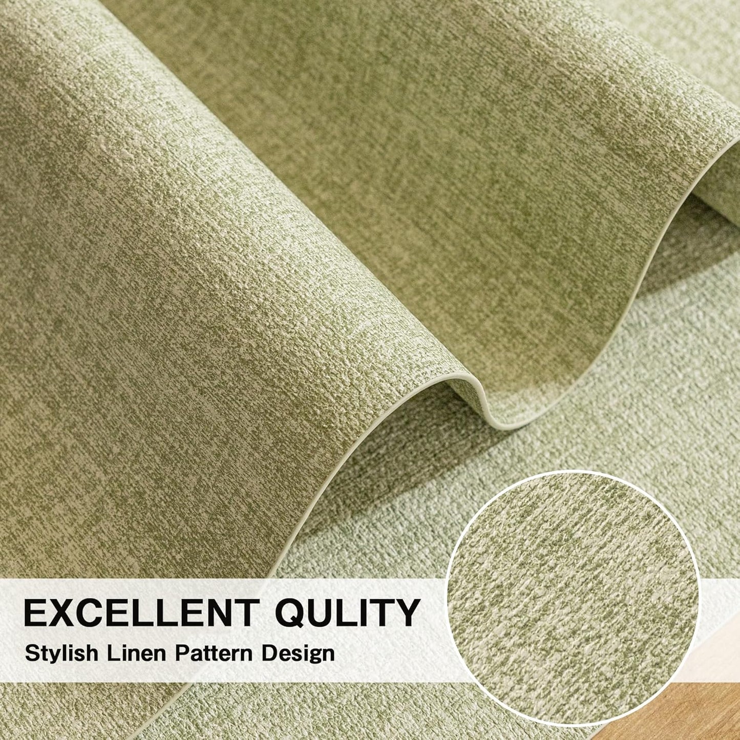 Chrysameld Vinyl Placemats Set of 4 - Faux Leather 100% Waterproof Oil-Proof Wipeable PU Place Mats, Heat Resistant Anti Slip Reversible Table Mats for Indoor & Outdoor Use,(17×12Inch, Sage Green)