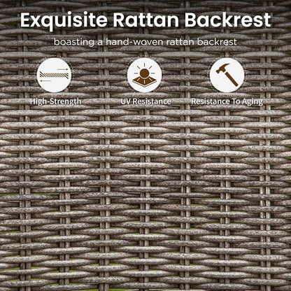 PHI VILLA 5 PCS Outdoor Bar Set,Counter Height Swivel Bar Chairs with Cushion and Metal Bar Table,Patio High Dining Set for Porch