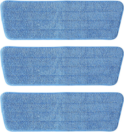 3 Pack Microfiber Mop Pads, Mop Replacement Pads Refills Floor Spray Mop Pads Wet Moping Pads Refill Reusable Pads Suitable for All Spray Mops Cleaning