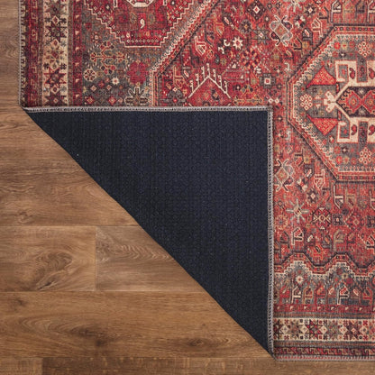 Keen Home Design 5x7 Rug - Machine Washable Area Rug with Non-Slip Backing, Ideal for Living Room, Dining Room, Bedroom - Vintage, Easy Clean, Durable, Low Pile Rug - (5' x 7')