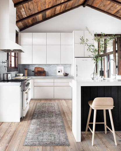 Loloi Layla Collection LAY-06 Taupe/Stone 9'-0" x 12'-0" .13" Thick Area Rug, Soft, Durable, Vintage Inspired, Distressed, Low Pile, Non-Shedding, Easy Clean, Printed, Living Room Rug