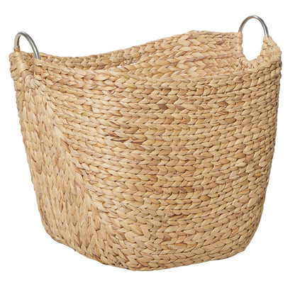 Deco 79 Seagrass Handmade Decorative and Functional Storage Basket Large Woven Basket Organizer