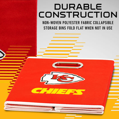 Franklin Sports NFL Kansas City Chiefs Collapsible Storage Bin