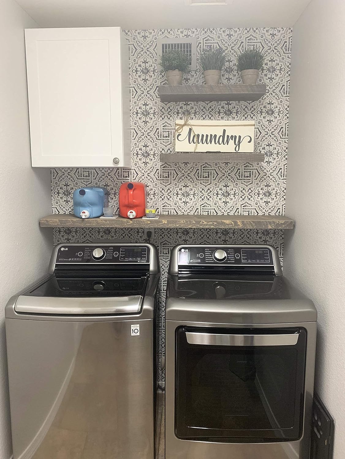 Joel's Antiques - 24 Inch Wooden Floating Shelves for Wall - 24x12x2 in - Made of Natural Wood - Short Deep Heavy Duty Rustic Wall Shelves for Bedroom - Perfect for Bathroom, Kitchen - Gray