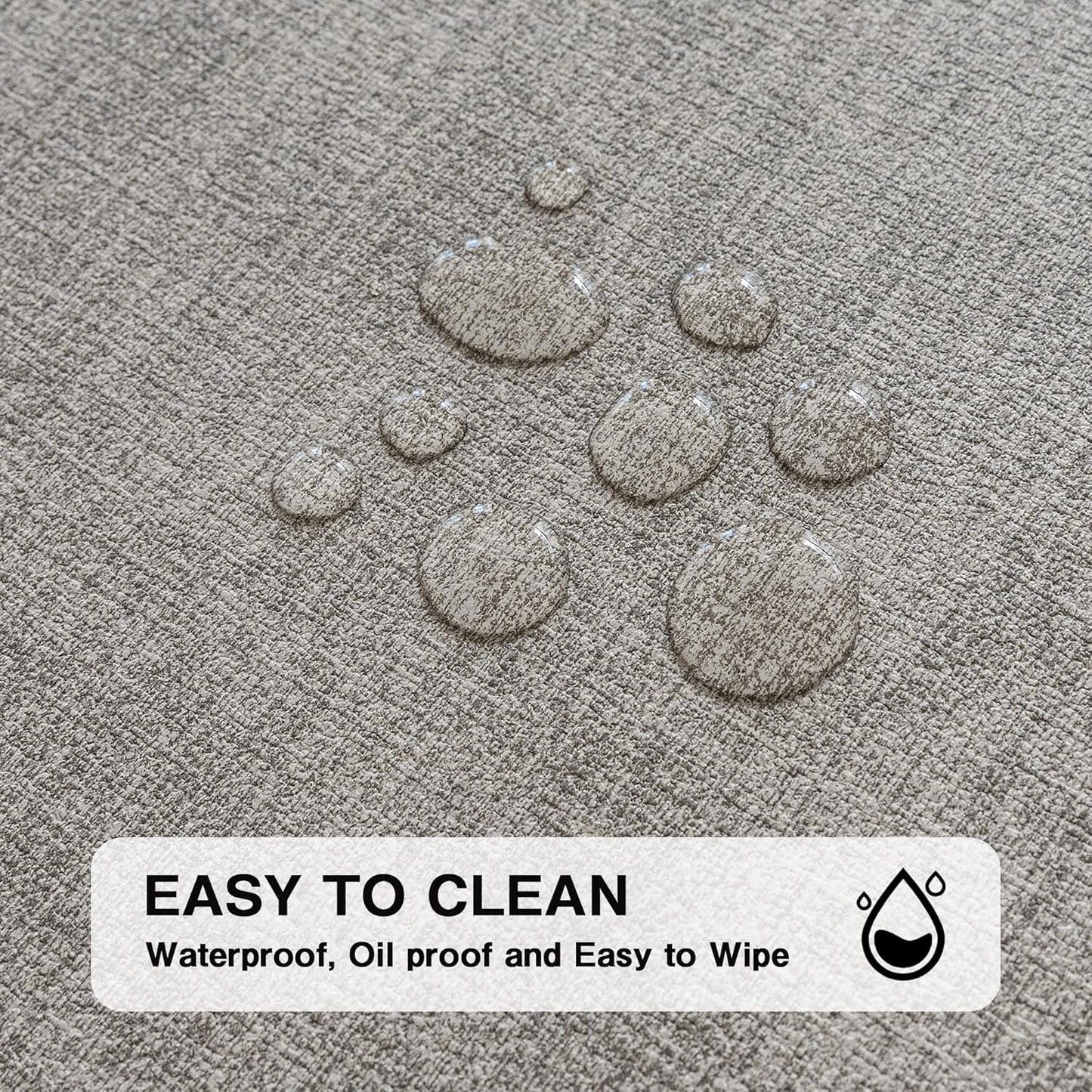 Chrysameld Vinyl Placemats Set of 6 - Faux Leather 100% Waterproof Oil-Proof Wipeable PU Place Mats, Heat Resistant Anti Slip Reversible Table Mats for Indoor & Outdoor Use,(17×12Inch, Light Grey)