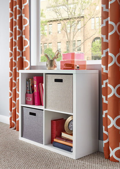 ClosetMaid 4 Cube Storage Shelf Organizer Bookshelf with Back Panel, Easy Assembly, Wood, White