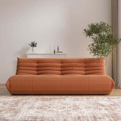 Bean Bag Chair, Oversized Fireside Chair Bean Bag Sofa Large Bean Bag Chair for Adults, 3 Seater Bean Bag Chairs for Teens with High Density Comfortable Foam, Bean Bag for Living Room, Bedroom(Orange)