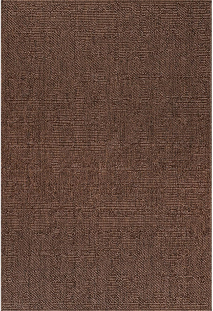 CAMILSON Easy Jute Rug 4x6, Indoor Outdoor Brown Color Fiber Area Rugs for Living Room Patio and Kitchen Rug, Solid Boho Woven Design, Easy-Cleaning, Washable Outside Carpet Alfombras (4 x 6)