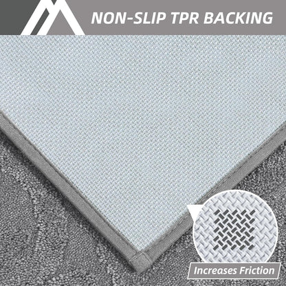 COSY HOMEER-Door-Mat-Non-Slip-Entryway-Rug 24”x36” Absorbent Welcome Mats Washable Dirt Trapper Door Mat Entrance Floor Mats for Front Back Doormats and Wet Shoes,Grey