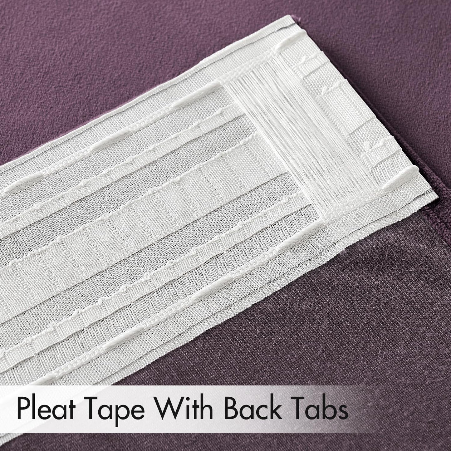 MIULEE Lavender Velvet Curtains 96 inches 2 Panels - Luxury Room Darkening Window Drapes for Bedroom Living Room Thermal Insulated Super Soft Blackout, Back Tab Rod Pocket Pinch Pleated, Purple