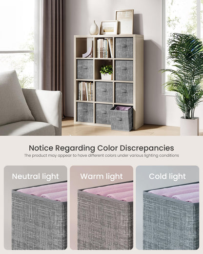 SONGMICS Storage Cubes, Set of 8, 11-Inch Foldable Closet Organizers