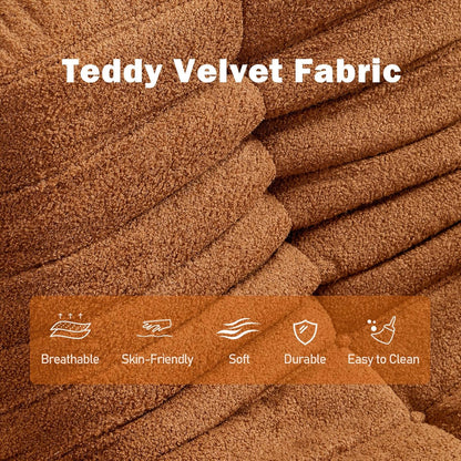 Bean Bag Chair, Fireside Chair Bean Bag Sofa Large Bean Bag Chair for Adults, Bean Bag Chairs for Teens with High Density Comfortable Foam, Memory Foam Bean Bag for Living Room, Bedroom (Orange)