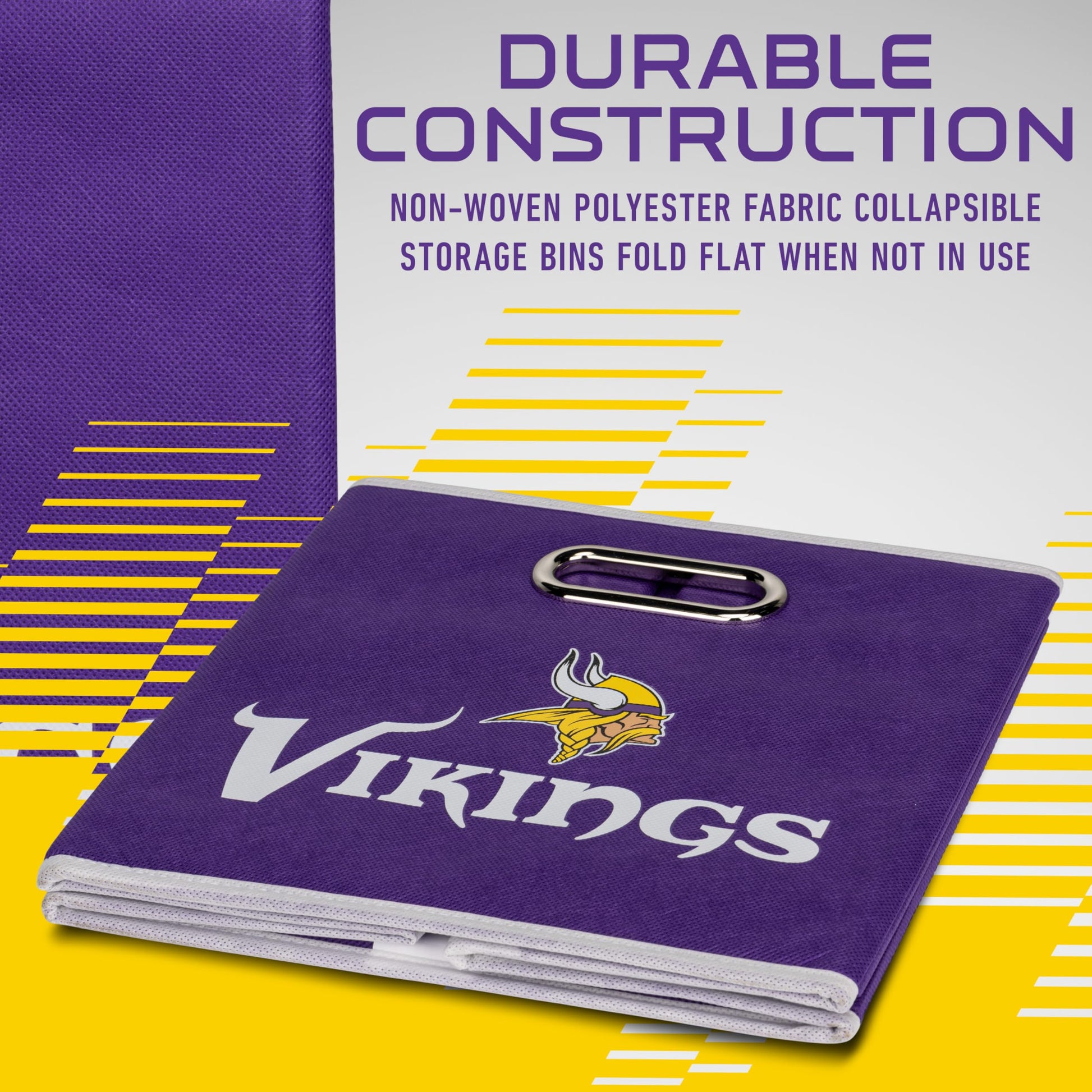 Franklin Sports NFL Minnesota Vikings Collapsible Storage Bin