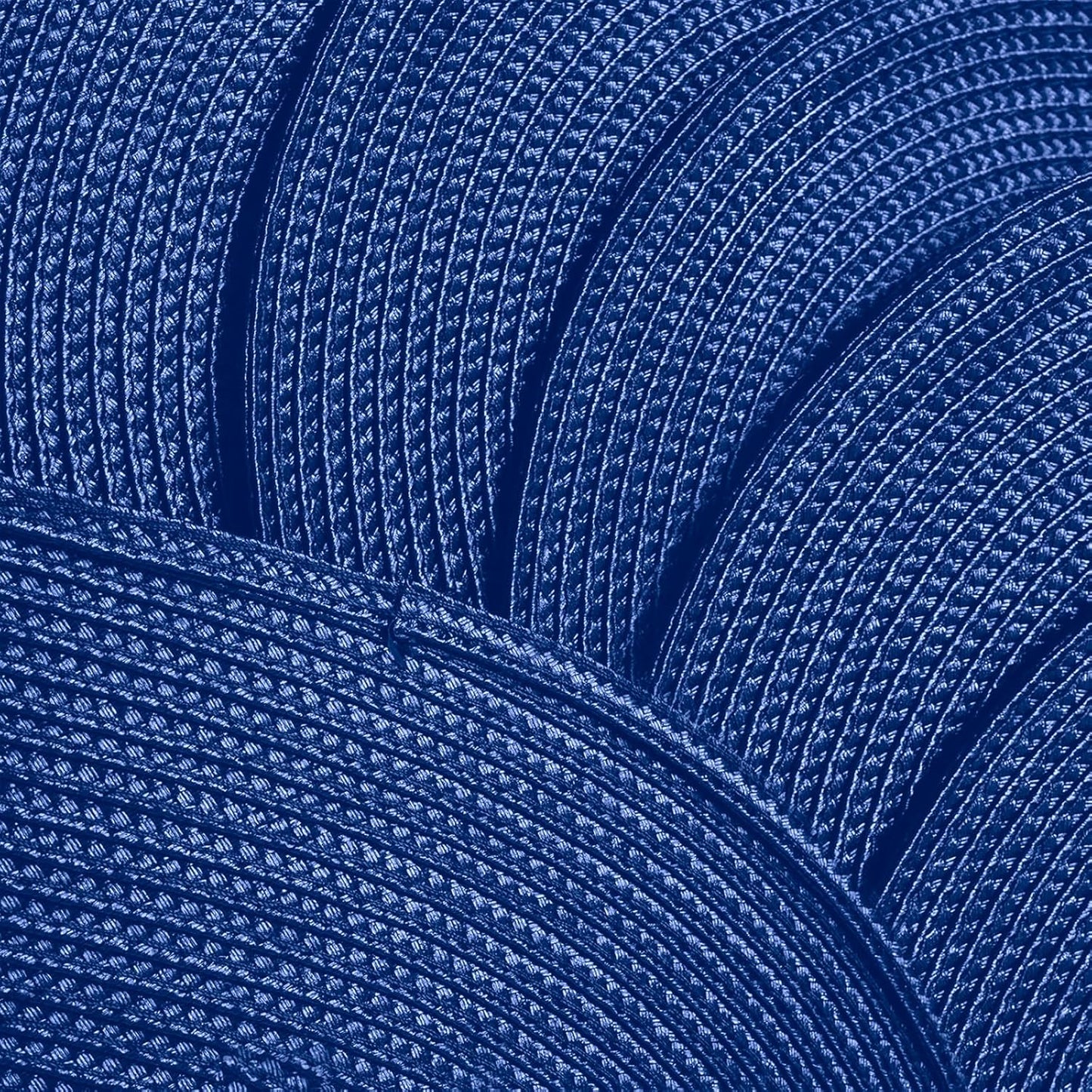 AHHFSMEI Placemats Set of 6 for Dining Table Washable Woven Vinyl Non-Slip 18x12 inches Placemat Heat-Resistant Durable Table Mats for Dining Table Easy to Clean(Navy Blue)