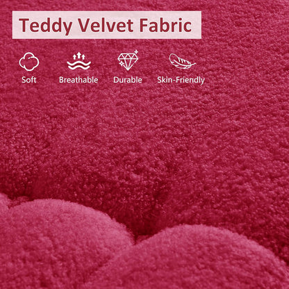 Bean Bag Chair, Oversized Loveseat Fireside Chair for Adults, 2 Seater with Memory Foam Filled, Lazy Sofa Lounge Floor Sofa for Living Room, Bedroom, Office, No Assembly Required. (Burgundy)