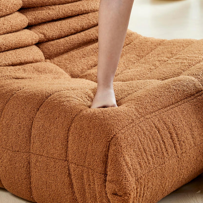 Bean Bag Chair, Fireside Chair Bean Bag Sofa Large Bean Bag Chair for Adults, Bean Bag Chairs for Teens with High Density Comfortable Foam, Memory Foam Bean Bag for Living Room, Bedroom (Orange)