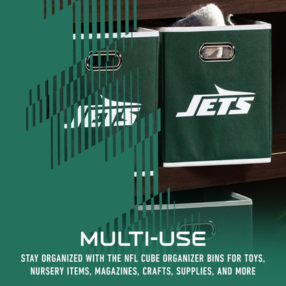 Franklin Sports NFL New York Jets Collapsible Storage Bin - 11"x11"