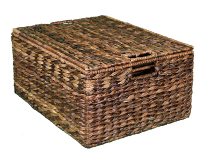 BIRDROCK HOME Abaca Nesting Baskets Set of 3 - Handwoven Storage Baskets w/Handles - Box Organizer