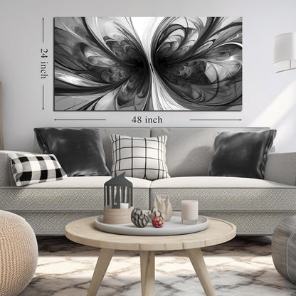 Black and White Pictures for Wall Abstract Art Wall Decor for Living Room Bedroom Office Wall Art 24 x 48 Inch