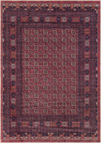 Keen Home Design 4x6 Rug - Machine Washable Area Rug with Non-Slip Backing, Ideal for Living Room, Dining Room, Bedroom - Vintage, Easy Clean, Durable, Low Pile Rug - (4' x 6')