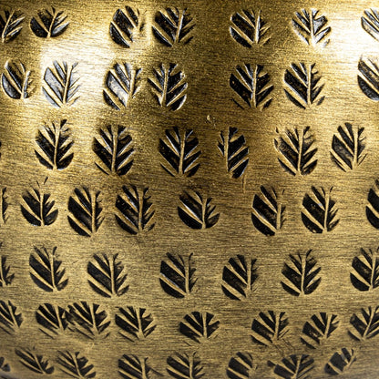 Creative Co-Op Round Hammered Metal Container with Bird Finial, Brass Finish